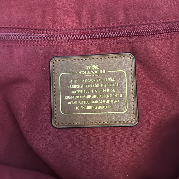 Vintage Coach AVA CHAIN TOTE IN purple SIGNATURE LEATHER - Picture 8 of 11